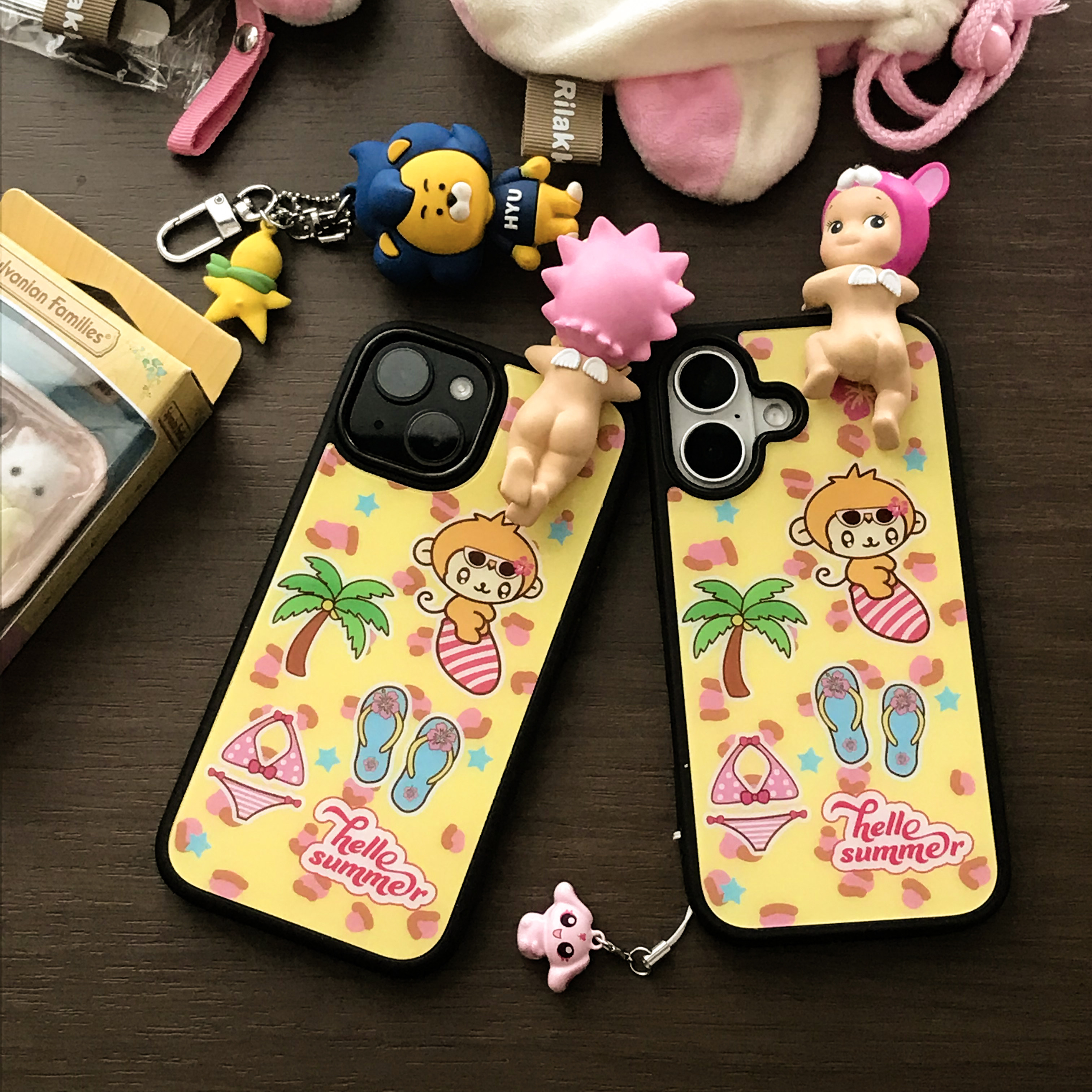 happinessono豹纹小猴子手机壳