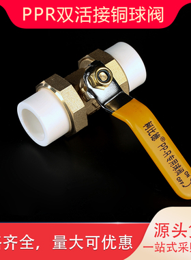 PPR双活接铜球阀 4分20 6分25 1寸32 40 ppr阀门PPR水管开关阀门