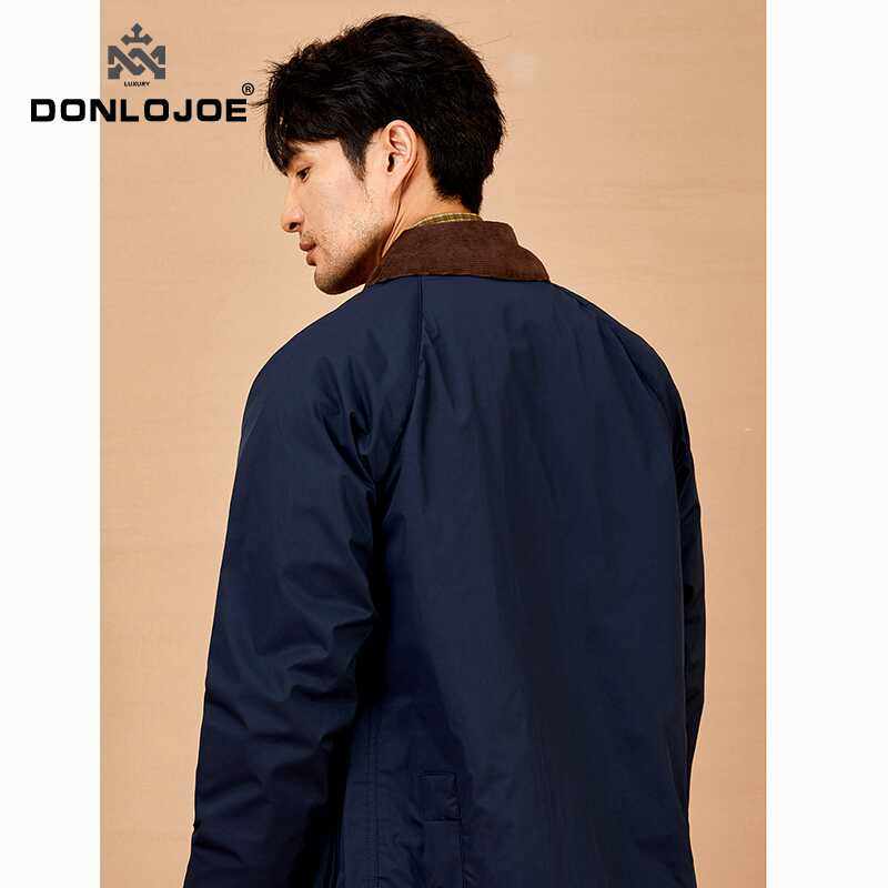 Donlojoe英式复古无油蜡猎装夹克男士户外风衣工装外套BBR