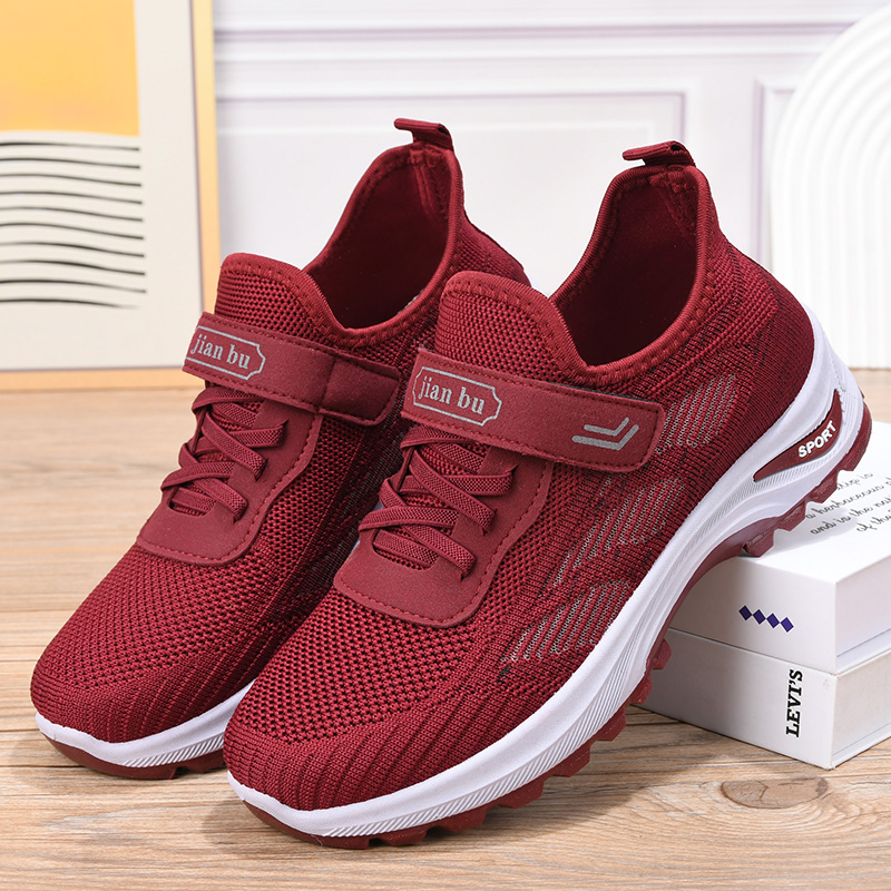 春秋款单鞋健步鞋防滑软底
