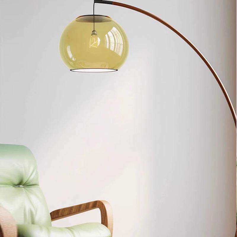 中古奶油风落地灯 绿色玻璃灯罩钓鱼灯 卧室床头网红立式灯