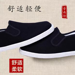 晋南坊布鞋晋南坊千层底布鞋冲服尼一脚蹬鞋透气中老年老北京布鞋