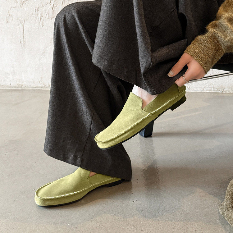 真皮磨砂里外全皮乐福鞋平底休闲单鞋舒适百搭轻奢纯皮鞋通勤单鞋,女鞋,棉鞋,淘宝优惠券,粉丝福利购,淘宝优惠卷