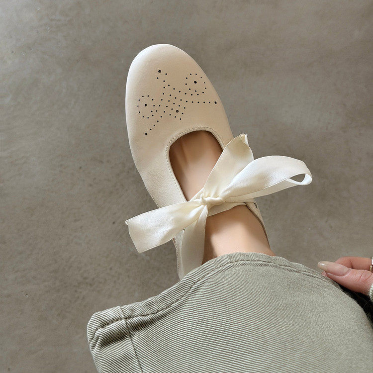 真皮雕花2026里外全皮法式镂空平底四季绑带小清新单鞋玛丽珍皮鞋,女鞋,棉鞋,淘宝优惠券,粉丝福利购,淘宝优惠卷