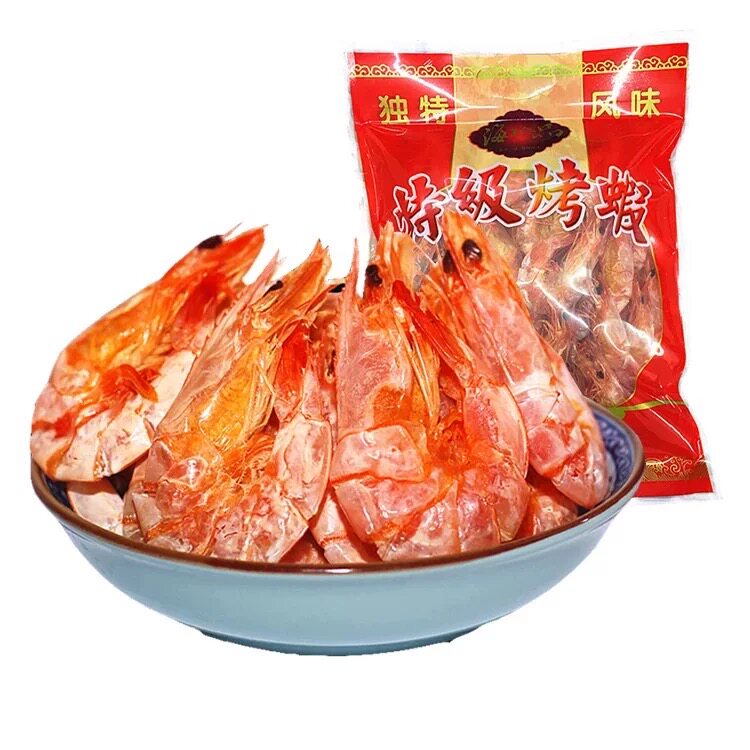 温州特产烤虾干即食特大号斑节虾干大号烤虾干海鲜零食批发盒礼