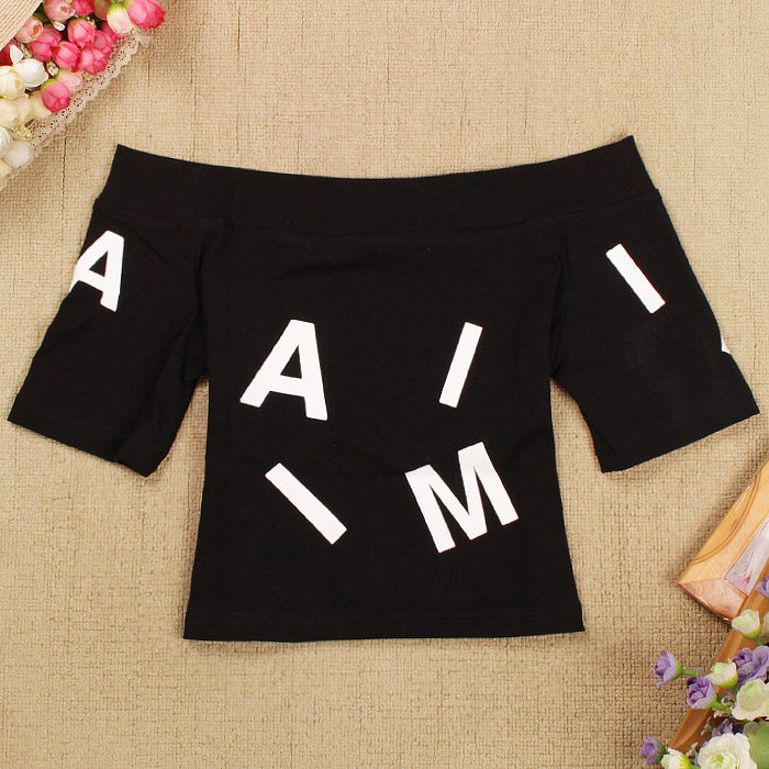 The new summer women sexy Word collar strapless UltraShort Paige Tight fitting Show thin Navel Korean Edition Short sleeved T-shirt jacketin the Women's clothing/Boutique , T-shirt  category - from Buy2taobao.com to provide professional Taobao agent buy service