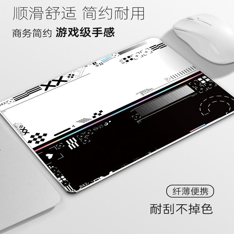 简约金属铝合金鼠标垫硬质防水耐用防滑垫办公垫便携键盘垫