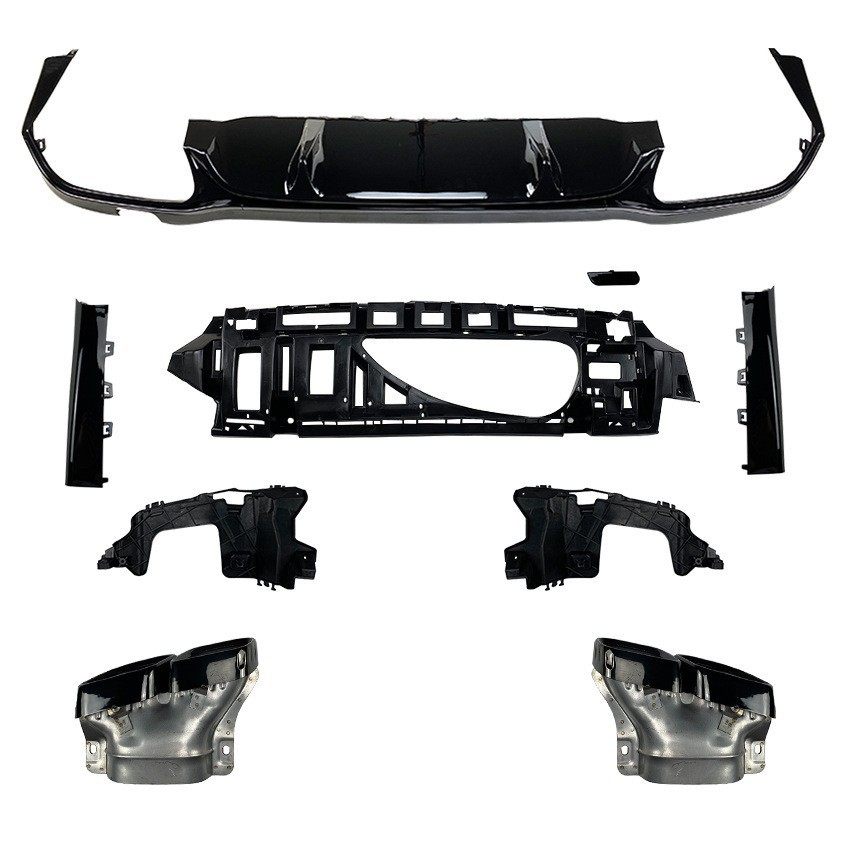 适用奔驰E级E213 E63S E260 2021+包围尾唇尾喉后唇扰流AMG套件