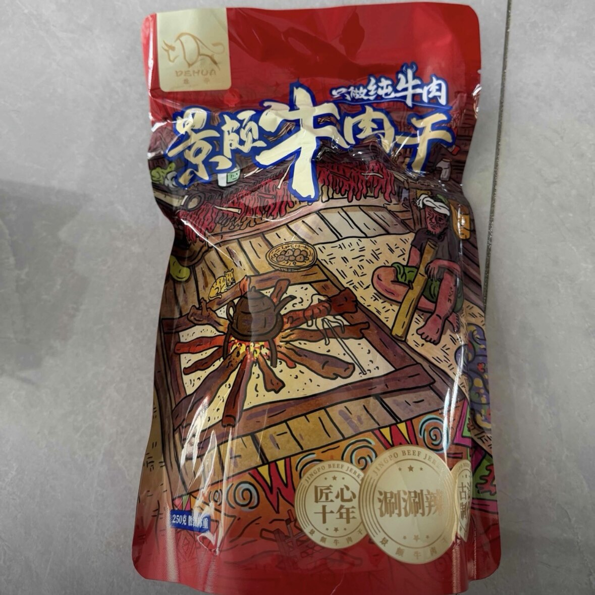 景颇牛肉干巴瑞丽德华牛肉干巴纯手工炭烤休闲解馋下酒牛肉干麻辣