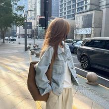复古短款牛仔外套女春秋2025新款韩版宽松网红百搭长袖上衣夹克潮