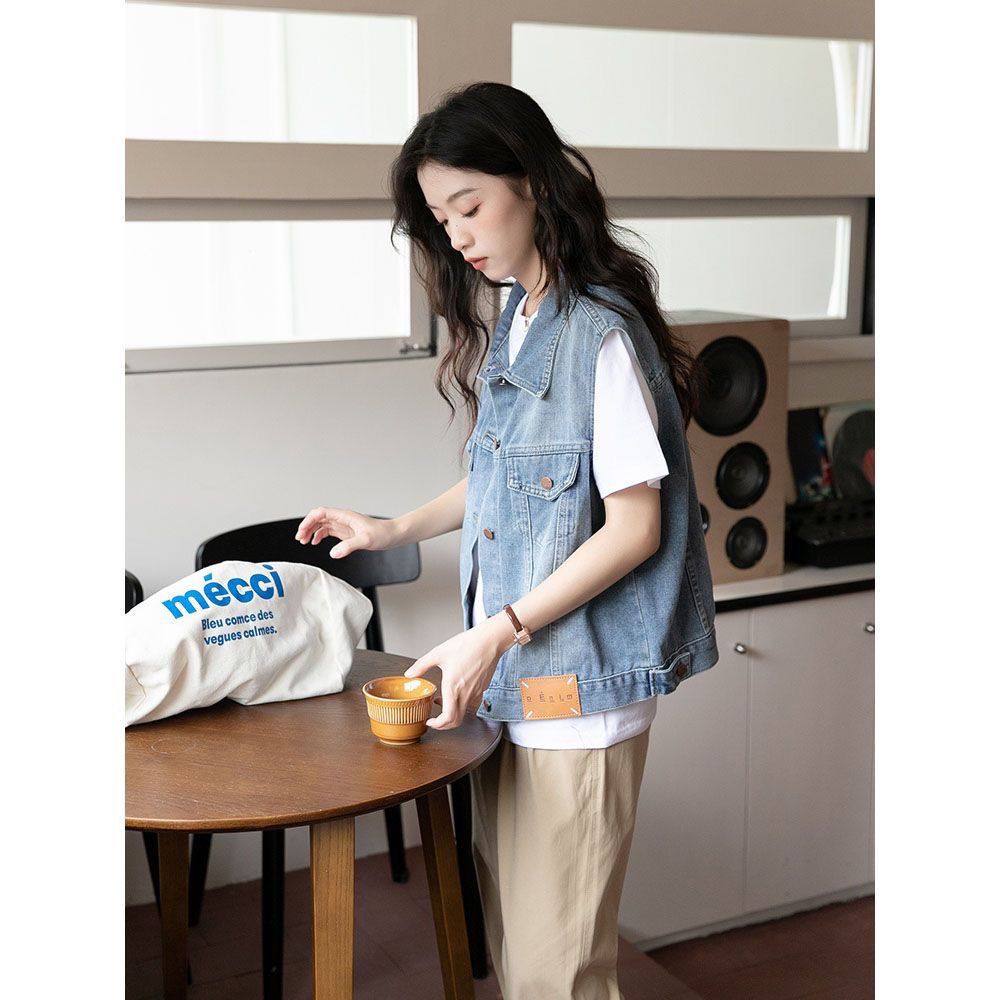 牛仔马甲女春秋新款复古宽松百搭小个子网红爆款无袖坎肩背心外套,女装/女士精品,短外套,淘宝优惠券,粉丝福利购,淘宝优惠卷