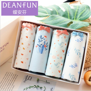 蝶安芬纯棉内裤女全棉100%抗菌时代黛少女生小清新包臀三角裤透气