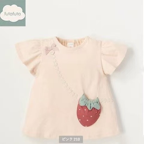 原D！纯棉futa女童立体拼接T恤