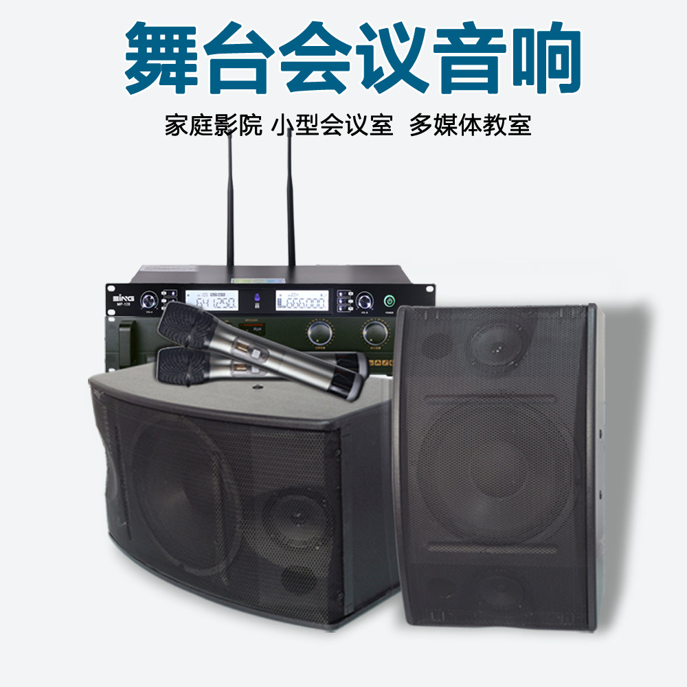 8寸10寸会议舞台音响理发店健身房多媒体教室家庭KTV音响音箱喇叭