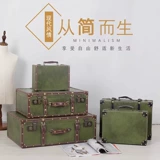 Ретро портативный вместительный и большой ящик для хранения, портативная коробка, старомодный чемодан, делается под заказ