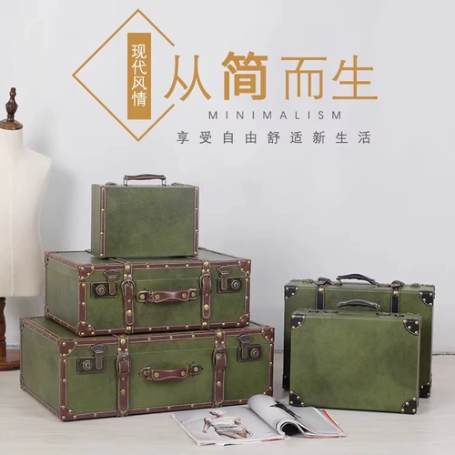 Ретро портативный вместительный и большой ящик для хранения, портативная коробка, старомодный чемодан, делается под заказ