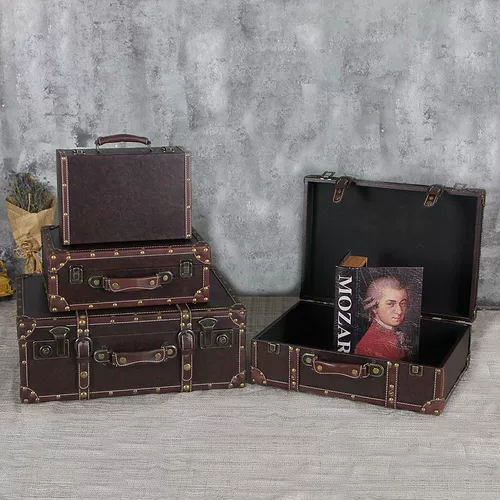 Ретро портативный чемодан, антикварная портативная коробка