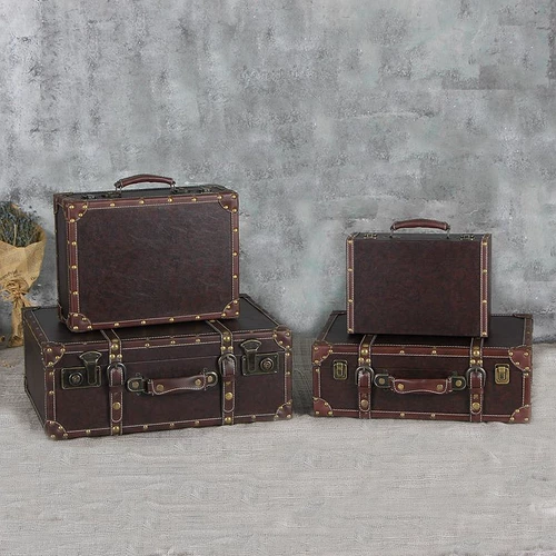 Ретро портативный чемодан, антикварная портативная коробка