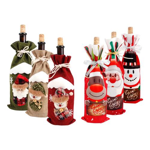 Christmas Wine Bottle Cover Merry Christmas Decoration For H