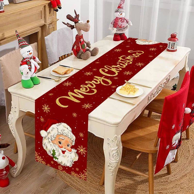 Santa Claus Christmas Table Runner Christmas Decorations For