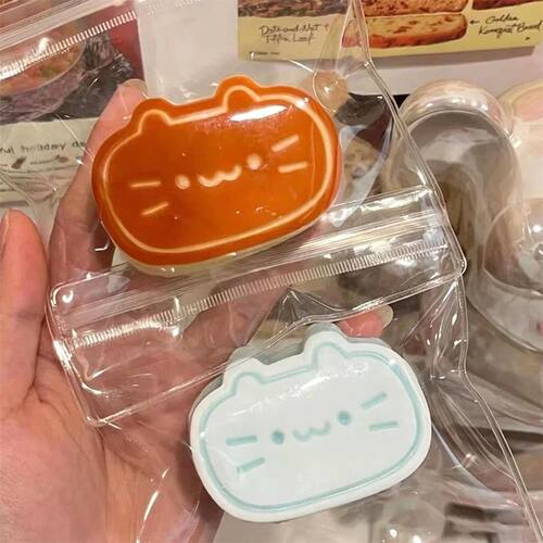 Sticky Cute Cat Cheese Mochi Squishy Stress Relief Slow Rebo