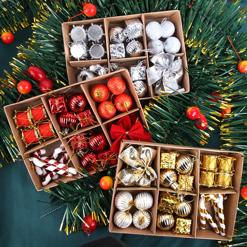 Christmas Decoration Pendant Gift Box Set Plastic Christmas