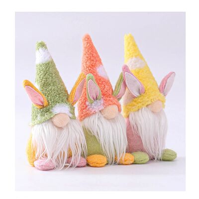 Cute Easter Faceless Gnome Rabbit Doll Handmade Home Decorat