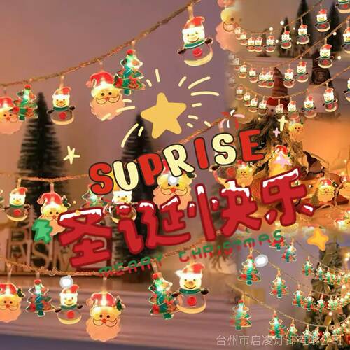 Christmas Led Santa Claus Hanging Lights Snowman Christmas T