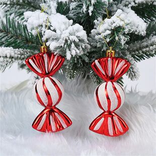 4pcs Christmas Lollipop Candy Cane Pendant Xmas Tree Hanging