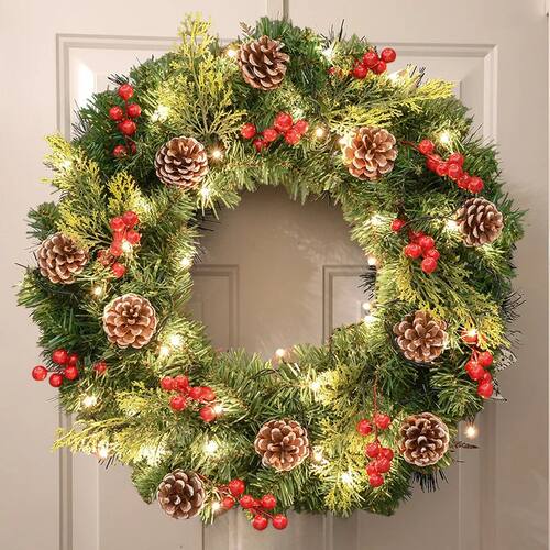 House Red Garland Christmas Decoration Entrance Door Ornamen