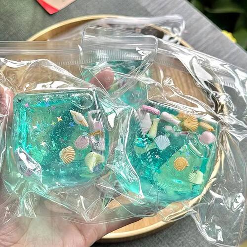 Kawaii Ocean Theme Slow Rebound Toy  Shaped Stress Relief Sq