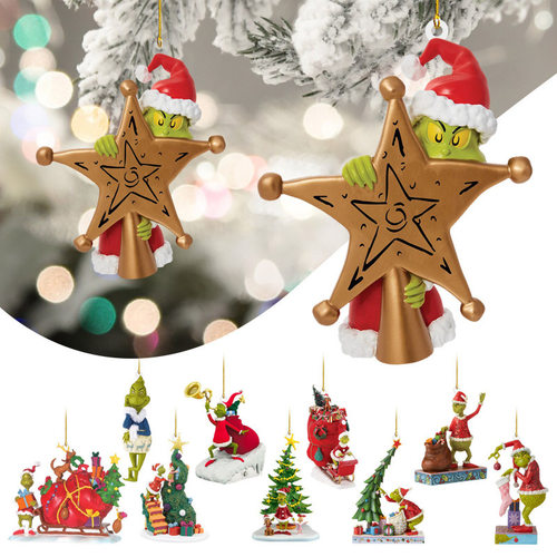 Christmas Tree Decorations Pendant Grinch Cartoon Character