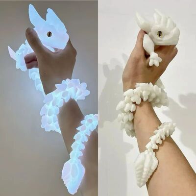 3D Printed Dragon Ornaments Imitation Eye Double-horned Drag