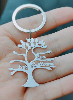 Custom e Of Life Name Keychain Personalized 1-6 Names Pendan