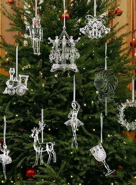 Acrylic Acrylic Christmas Pendants Transparent Clear Simulat