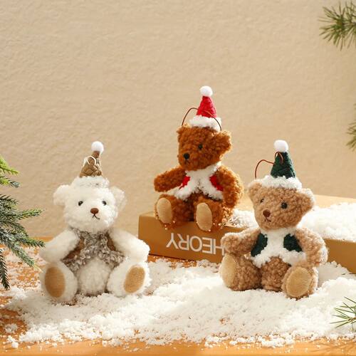 Cute Christmas bear pendants, Christmas decorations, holiday