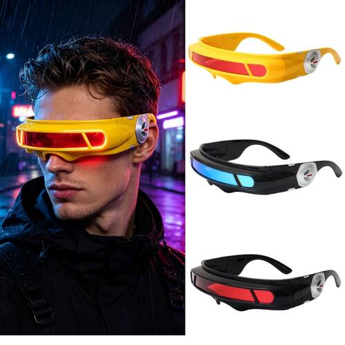 Cyclops Cosplay Glasses for Adult Men Punk Eyeglasses Props