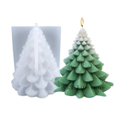 Tower Christmas Tree Silicone Candle Mold Christmas Atmosphe