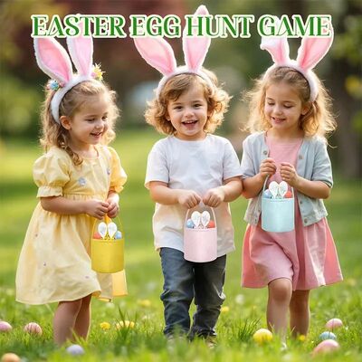 Easter Basket Bag Bunny Decorations Cute Cartoon Ears Candy