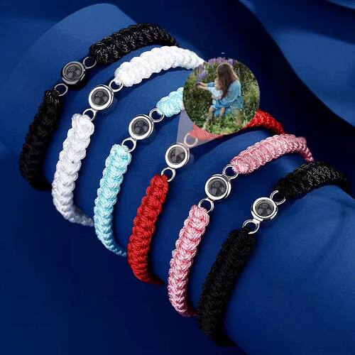 DHQH Customized Photo Projection Bracelet Hand Woven Persona