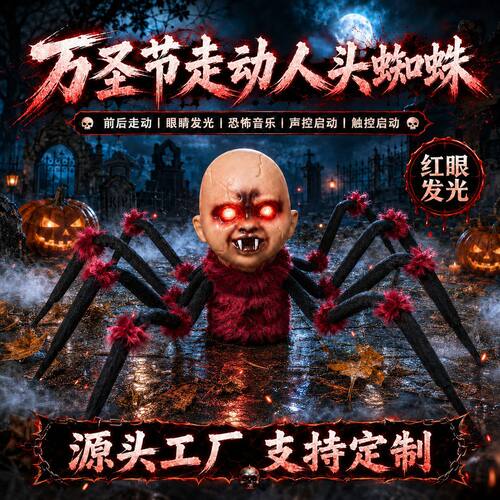 Halloween Walking Head Props Toy Ornaments Horror Hanging Gh