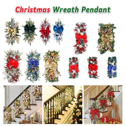 Christmas Wreath Pendants Garland Xmas Decoration Christmas