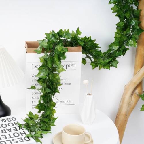 2.1M Green Ivy Leaf Hanging Vine Artificial Garland Silk Wal
