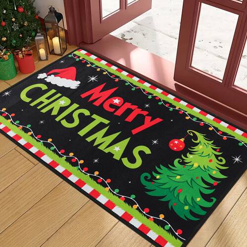 Christmas Welcome Doormat Outdoor Carpet Merry Christmas Dec