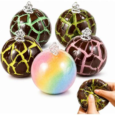 Squeeze Stress Ball Cracked Wax Chocolate Shaped Soft Squish
