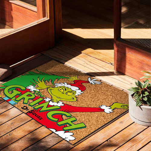 Grinch Mat Christmas Decoration Entry Door Mat Foot Mat