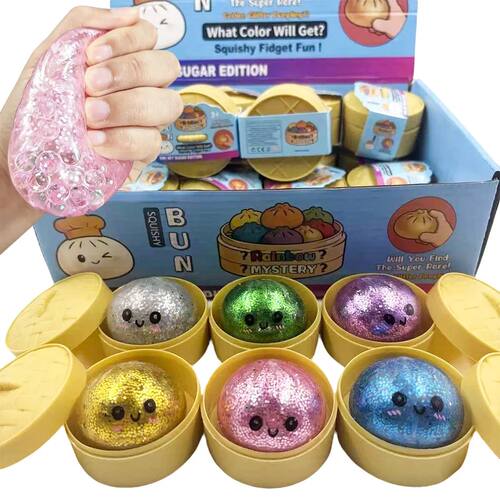 Dumpling Squishy Glitter With Box Dumplings Sensory Steamer