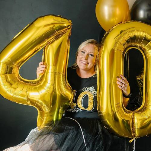 Gold Number Balloon 40 Inch Gold Big Giant 0-9 Number Balloo