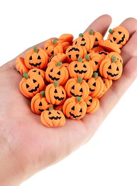 10/20pcs Resin Mini Halloween Pumpkin Miniature, Flat-backed