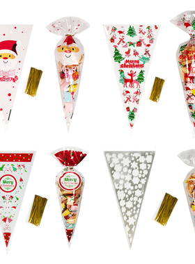 50/100Pcs Christmas Gift Bags Christmas Packaging Santa Clau